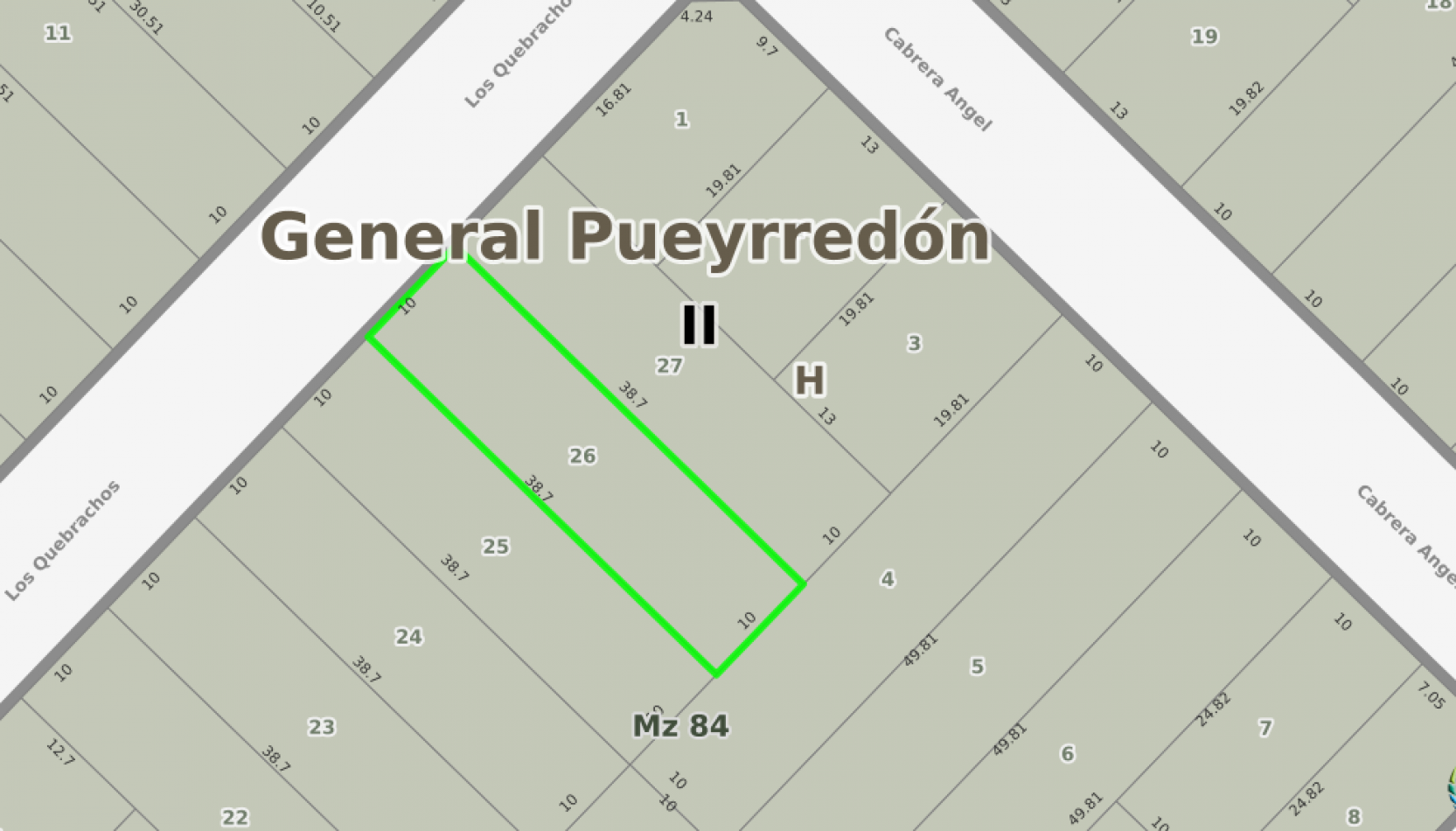 Terreno en venta Barrio PARQUE PEÑA - CAMET